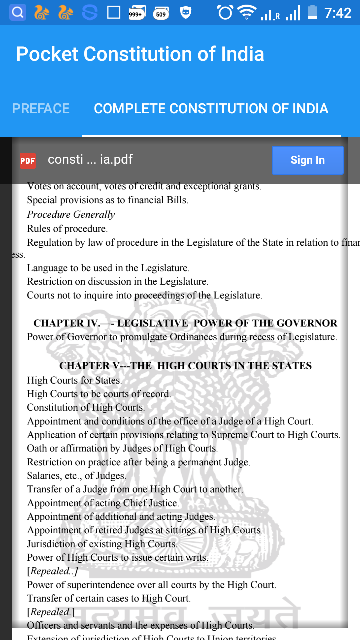 Pocket Constitution of India App on Amazon Appstore
