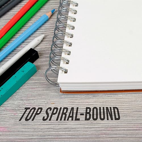 Miniatura 4 de U.S. Art Supply Cuaderno de bocetos encuadernado en espiral superior de 8 x 10 pulgadas, paquete de 2, 100 hojas cada una, 60 libras (100 gsm), sin