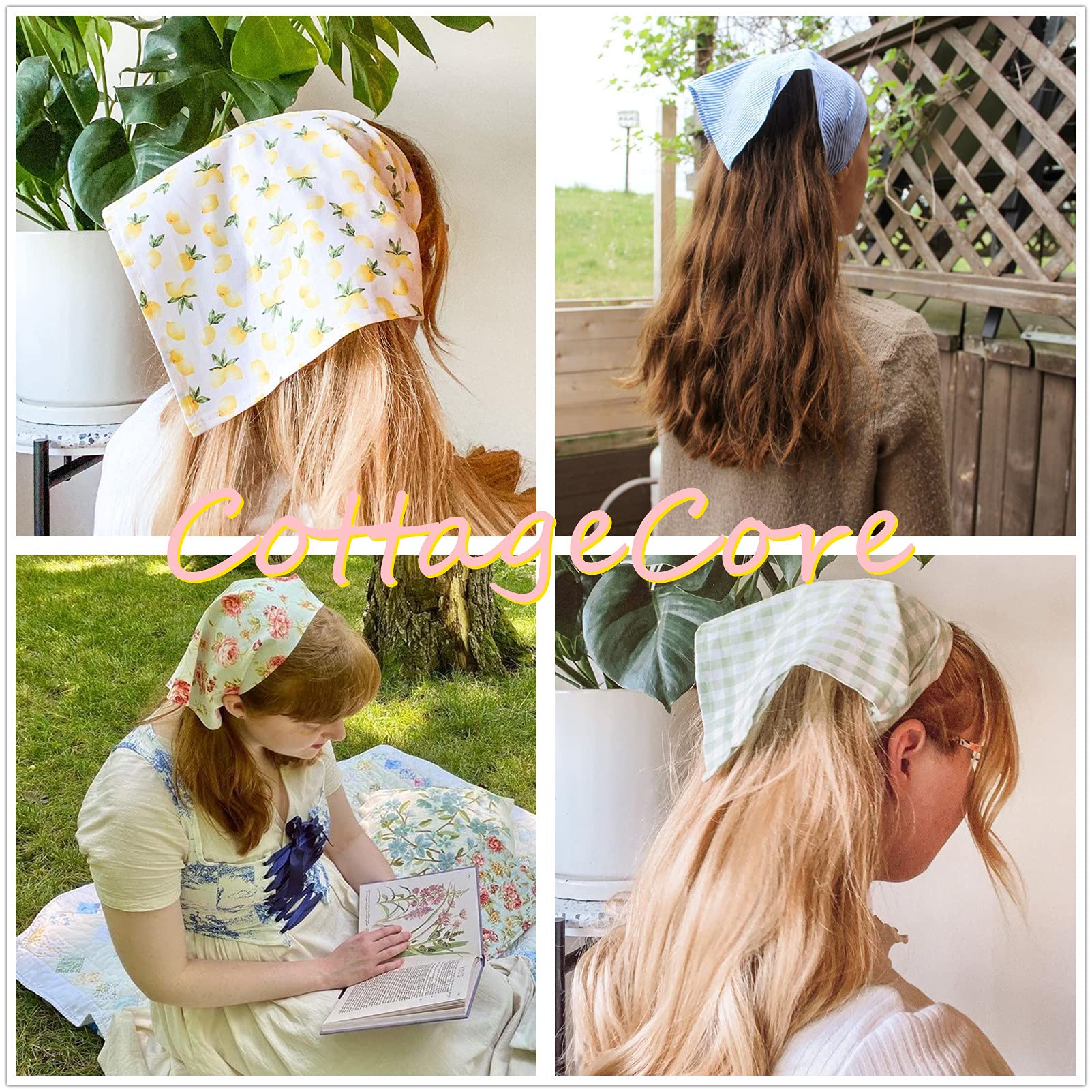 Amazon.com : HAIMEIKANG 3 Pieces Floral Elastic Hair Scarf  display picture 2