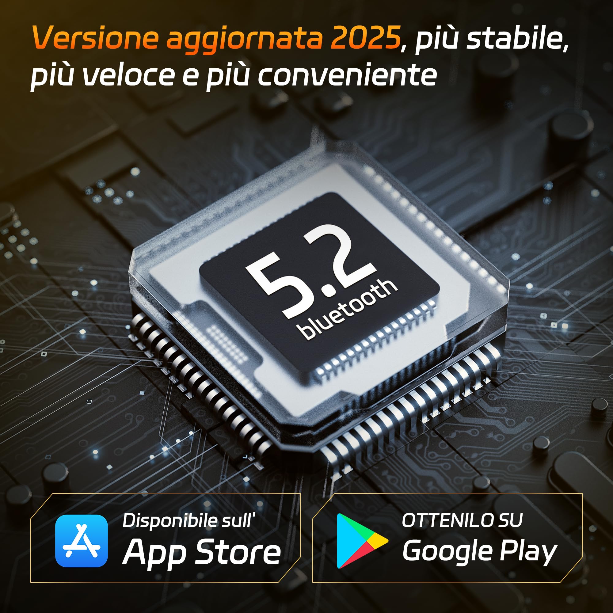 KONNWEI OBD2 - Dispositivo diagnostico Bluetooth, scanner wireless per auto, lettore di codici diagnostici con interruttore di alimentazione - Strumenti diagnostici OBD-II per iOS, Android e Windows