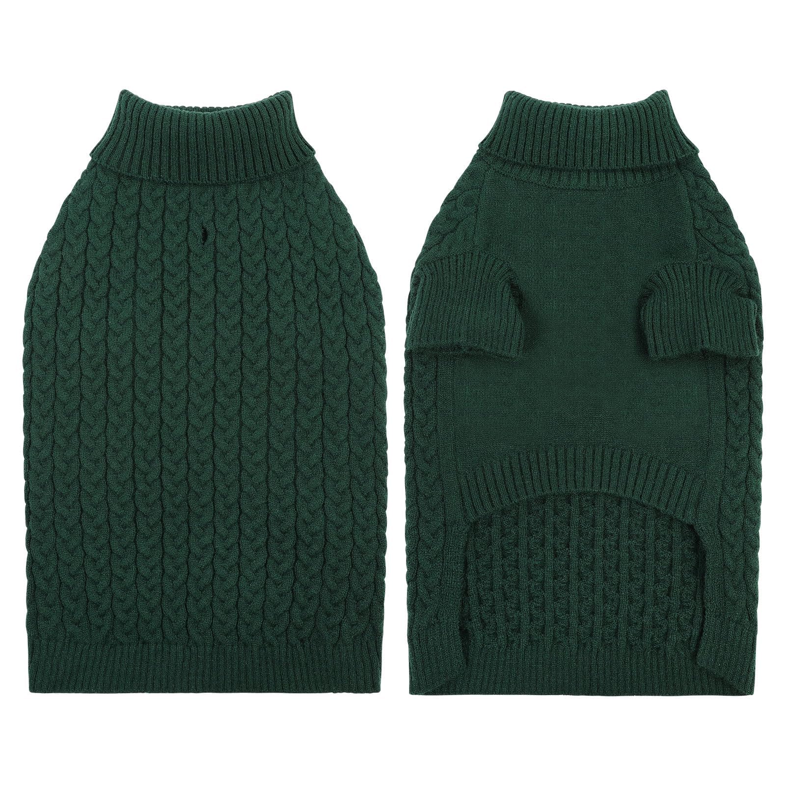 CITÉTOILE Maglione per Cani di Taglia Piccola, Media e Grande, Maglione per Cani Lavorato a Maglia Caldo Invernale, Cappotto per Cani Maglione a Maglia a Collo Alto per Bassotto, Bulldog Francese ecc