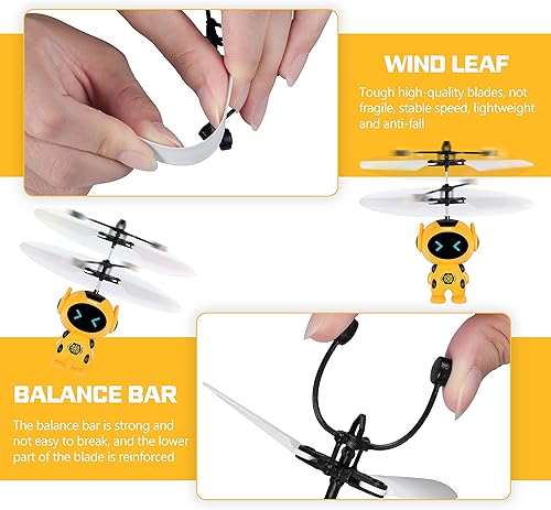 Miniatura 3 de MRTN Juguetes de bola voladora de inducción infrarroja coloridos LED integrado RC Robot Drone Toy para interiores y exteriores juguetes para niños y