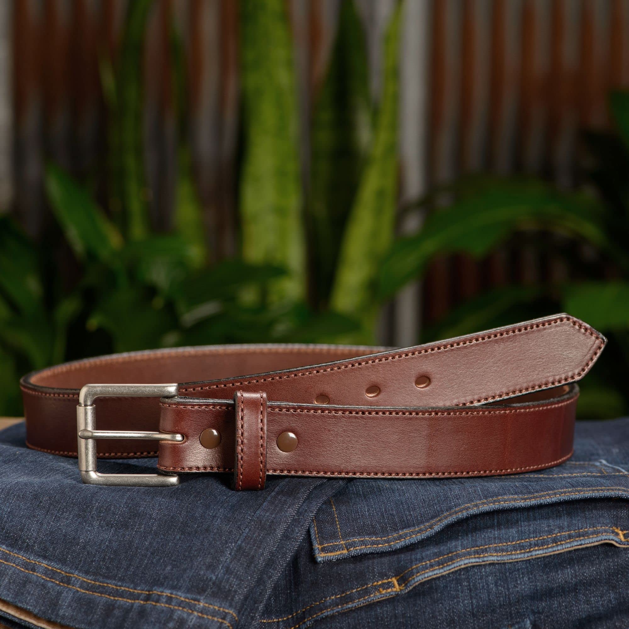 Bullhide Belts Mens Leather Belt for Work, Casual, Dress 1.50