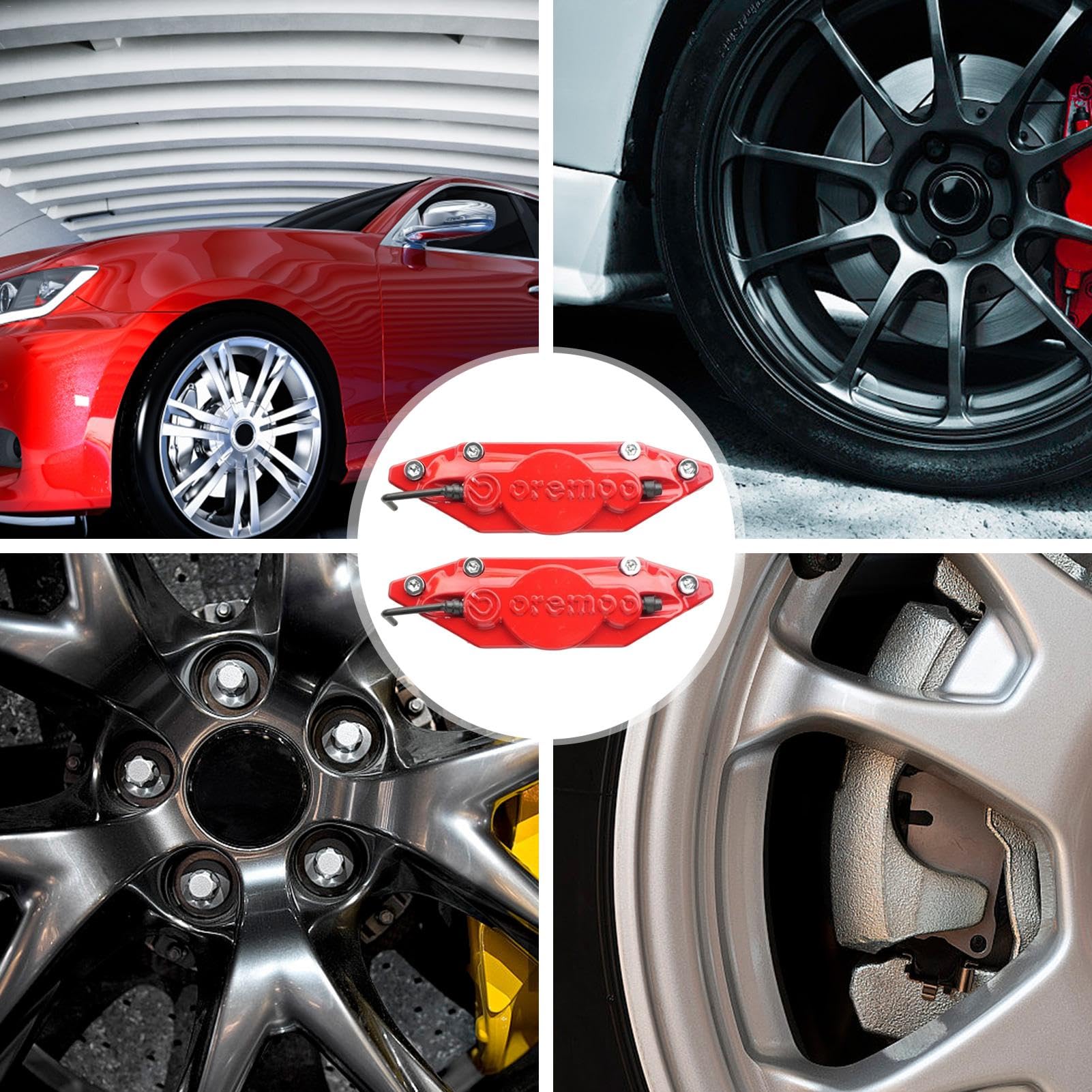 Cubiertas de pinza de freno de disco, cubierta de pinza de coche, decoración de piezas de repuesto, cubiertas de pinza de freno de disco de coche, accesorios delanteros y traseros para SUV