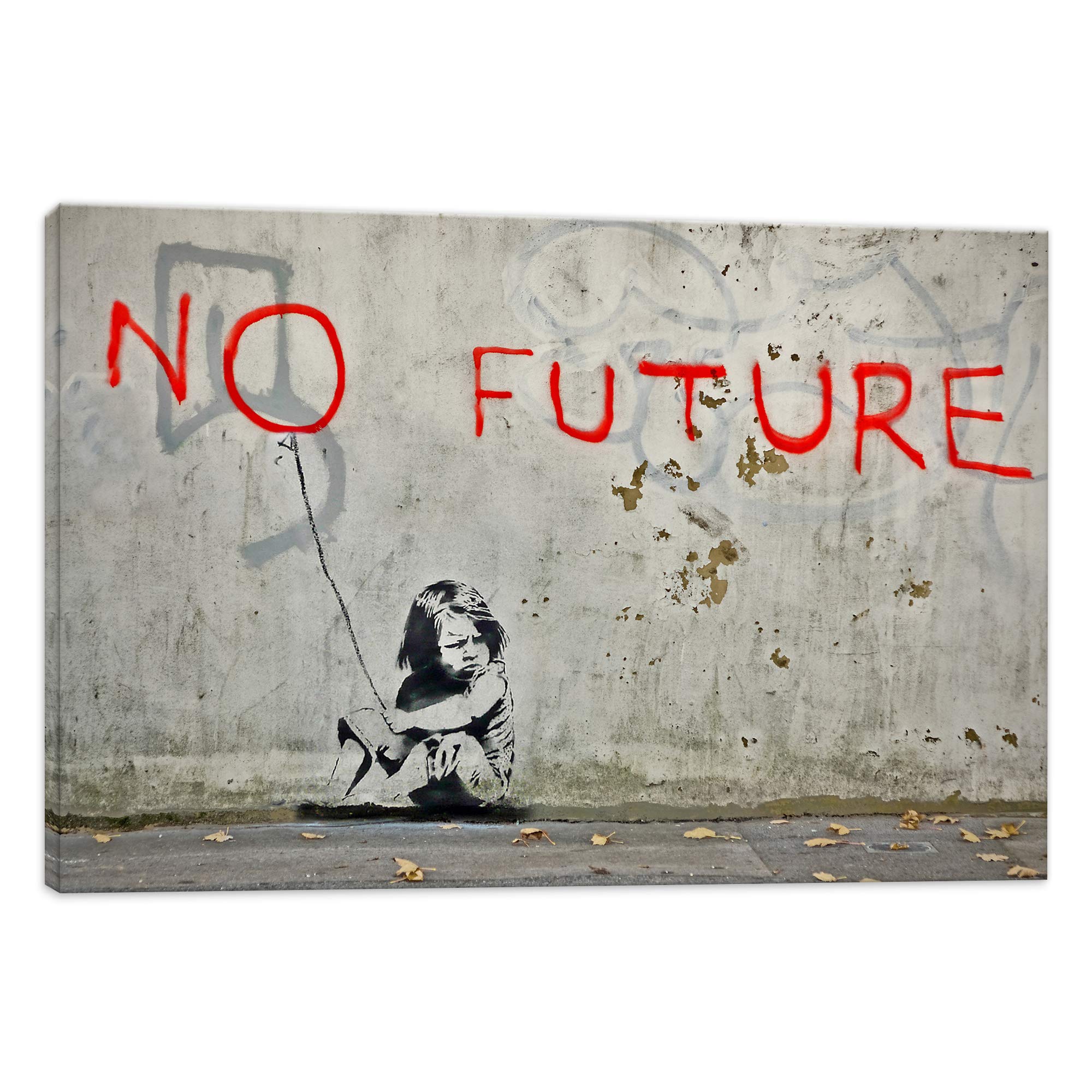 Novart Quadros Banksy Collage - Nessuna Cornice Necessaria - Collage Moderno Street Art - Ufficio Soggiorno - N019463a