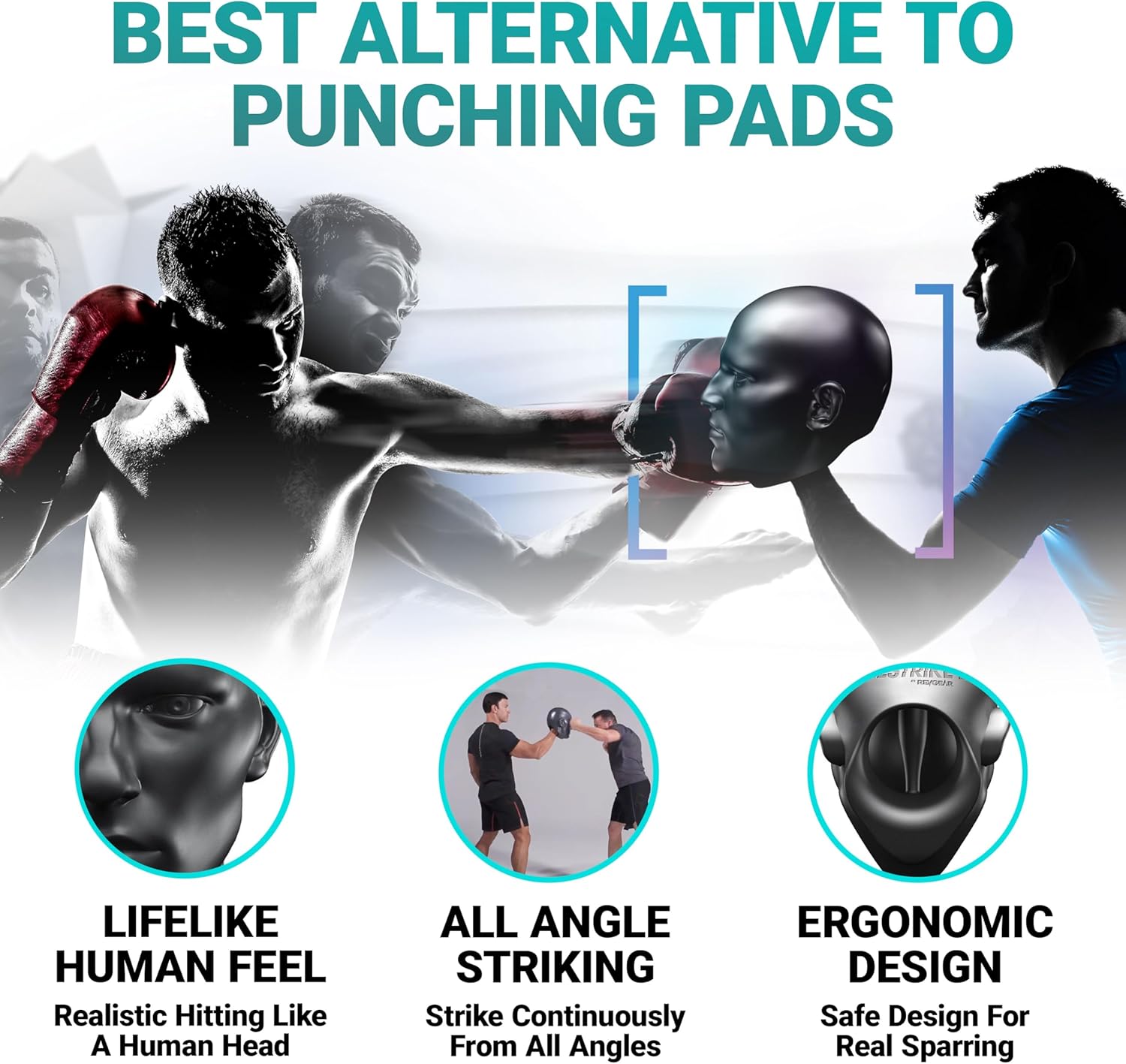 Revgear All Strike Punching Dummy, Human Head Punch Feeling, for Boxing, MMA and Martial Arts Training Equipment