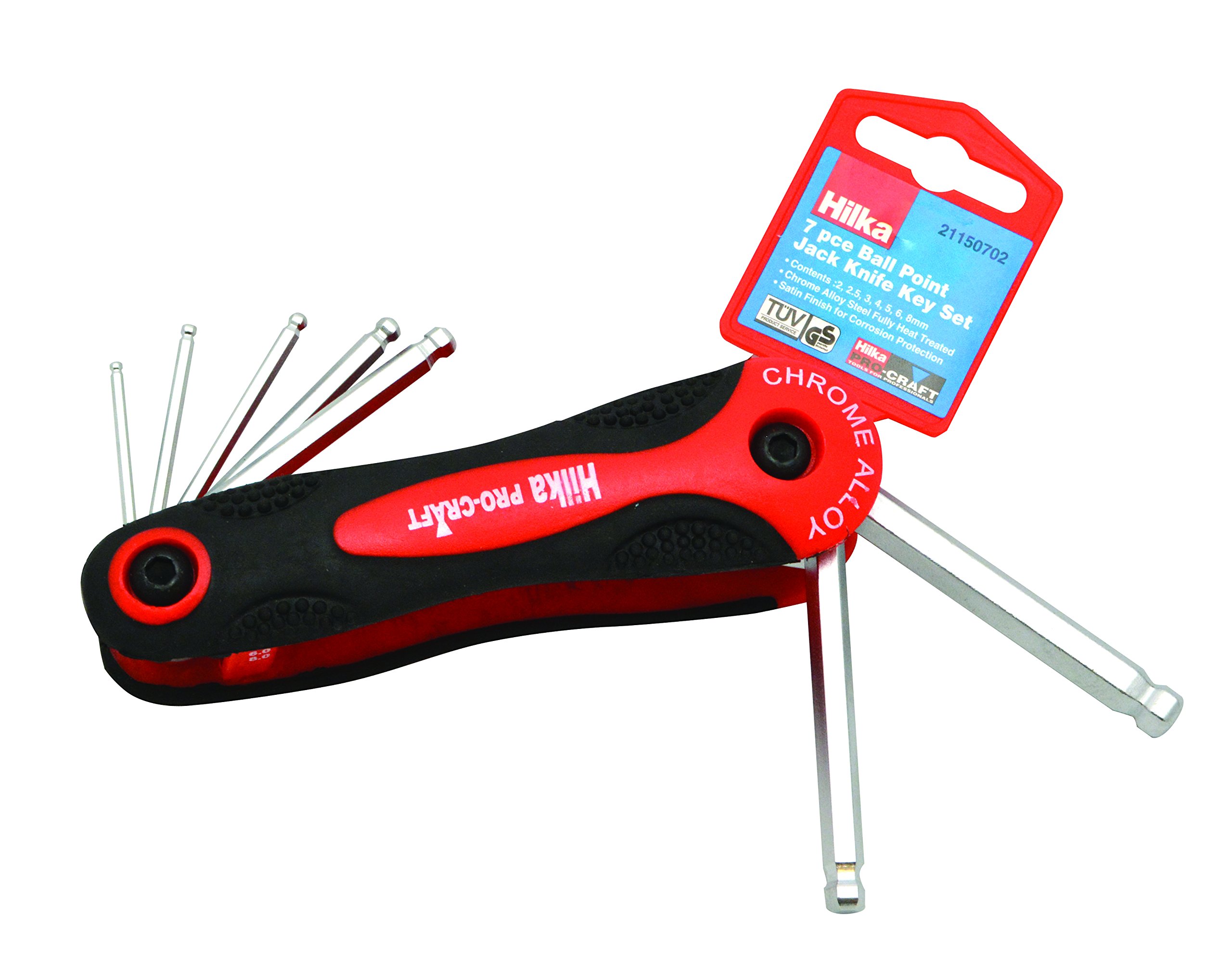 Hilka 21150702 Pro Craft Metric Ball Point Hex Key Set