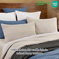 Vista 3 de PHF Fundas de almohada 100% algodón tamaño King, paquete de 2 fundas de almohada suaves, transpirables y agradables a la piel, fundas de almohada