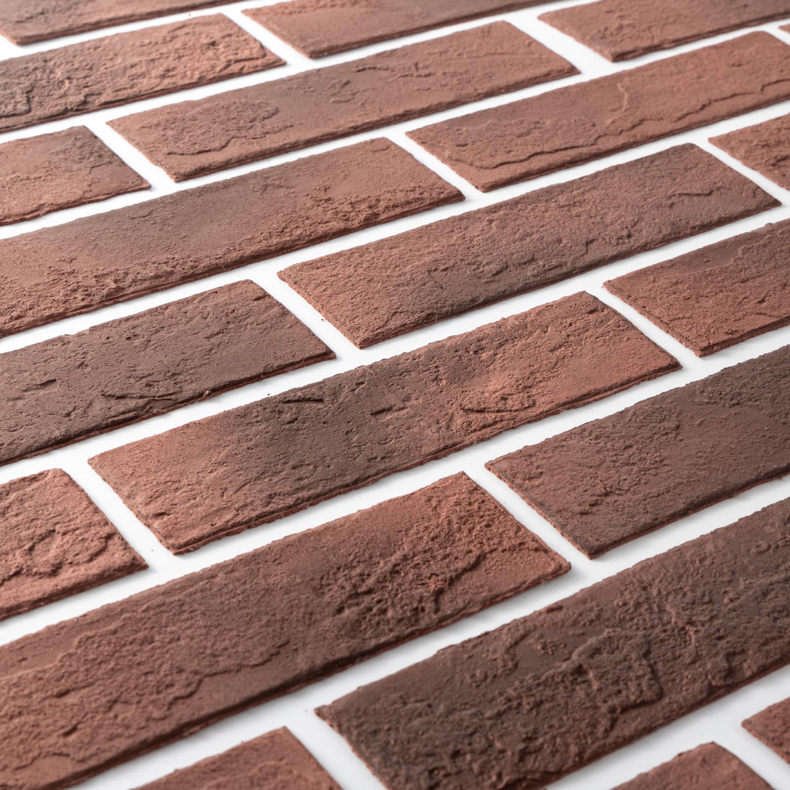 Zoeteoz 17 Pcs Vintage Red Faux Brick Dimensional 3D Wall Panels, 2.38 Sq.Ft, for Indoor and Outdoor Wall Decoration