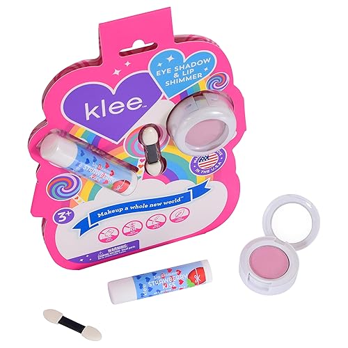Klee Naturals Mineral Eye Shadow and Lip Shimmer Makeup Kit. Gentle and Non-Toxic. Kid-Friendly. Made in USA. (Wildflower Shimmer)(Wildflower Shimmer)