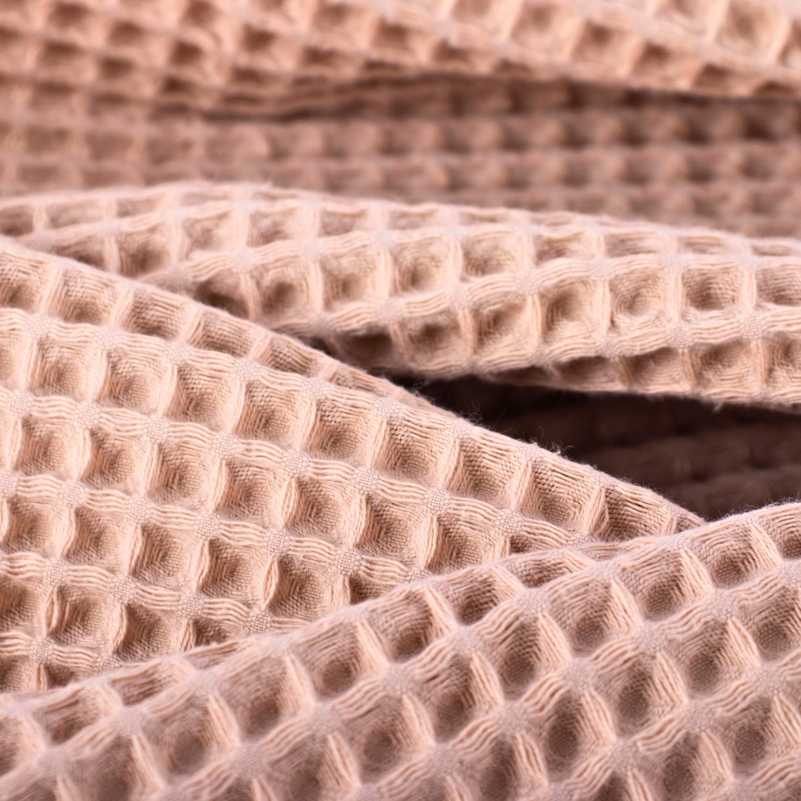 Püskül – Lot De 4 Serviettes Gaufrées En Coton Bio Turc De Qualité Supérieure Pour Salle De Bain, 2 Essuie-mains, 2 Serviettes De Bain (blanc