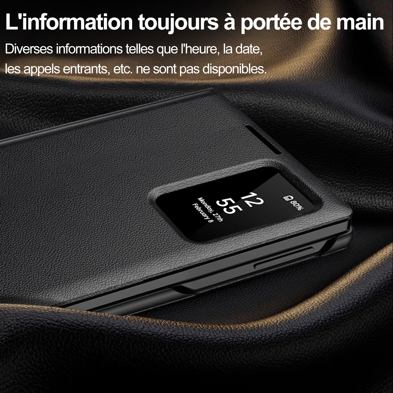 Cover per Samsung Galaxy Z Fold 8 Smart View con finestra intelligente