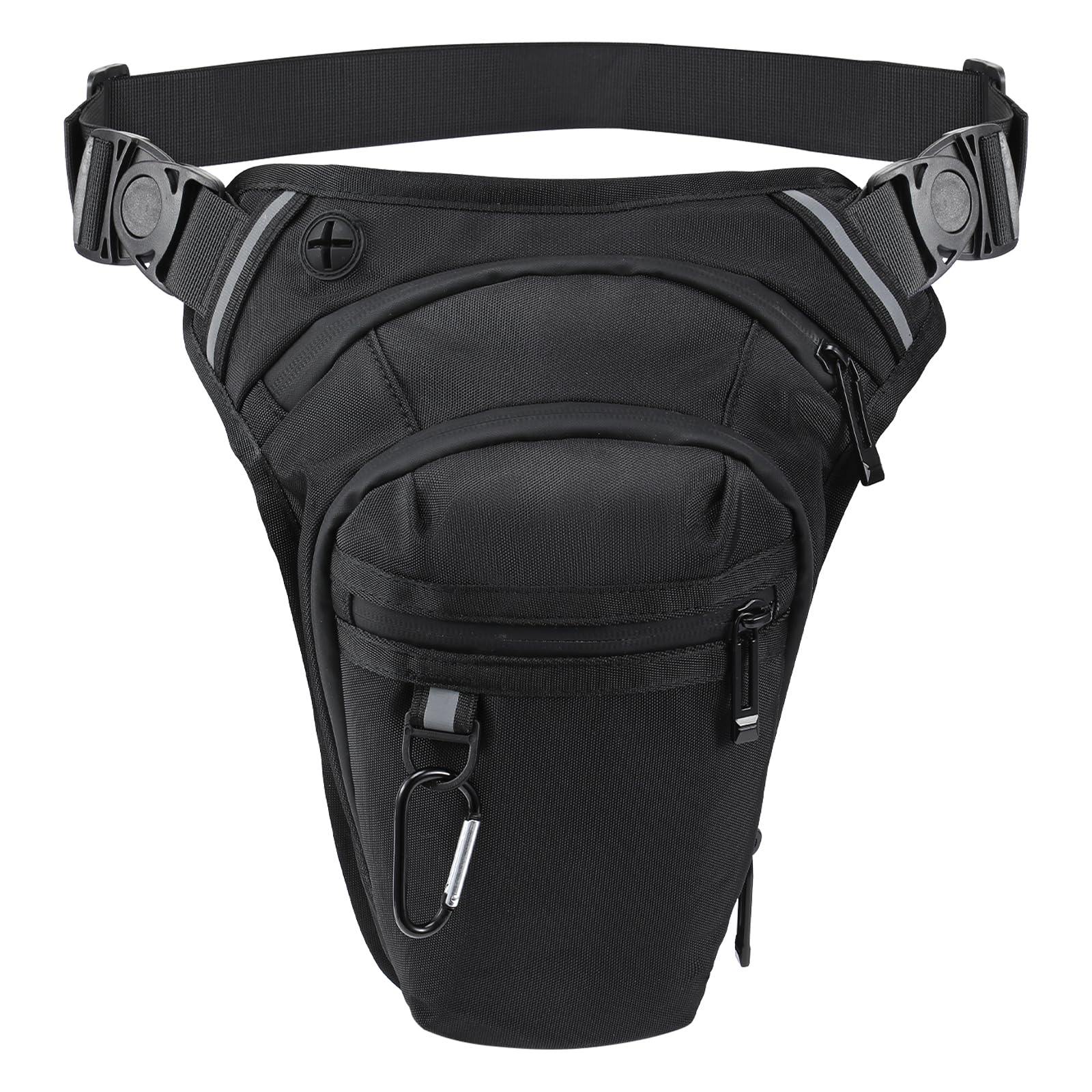 Sockywin Leg Bag, Motorcycle Thigh Bag with Straps Splash-Resistant Drop Leg Pouch for Men Women Reflective Strips Waist LegBag for Cycling Hiking Camping Outdoor Sports Accessories