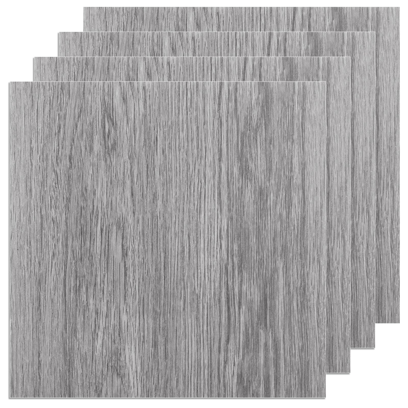 AKOLAFE Thicken 36 Sheet Vinyl Flooring 12x12 Peel and Stick Floor Tile Waterproof Clearance Vinyl Floor Tiles Vert Wood Grey Self Adhesive Floor