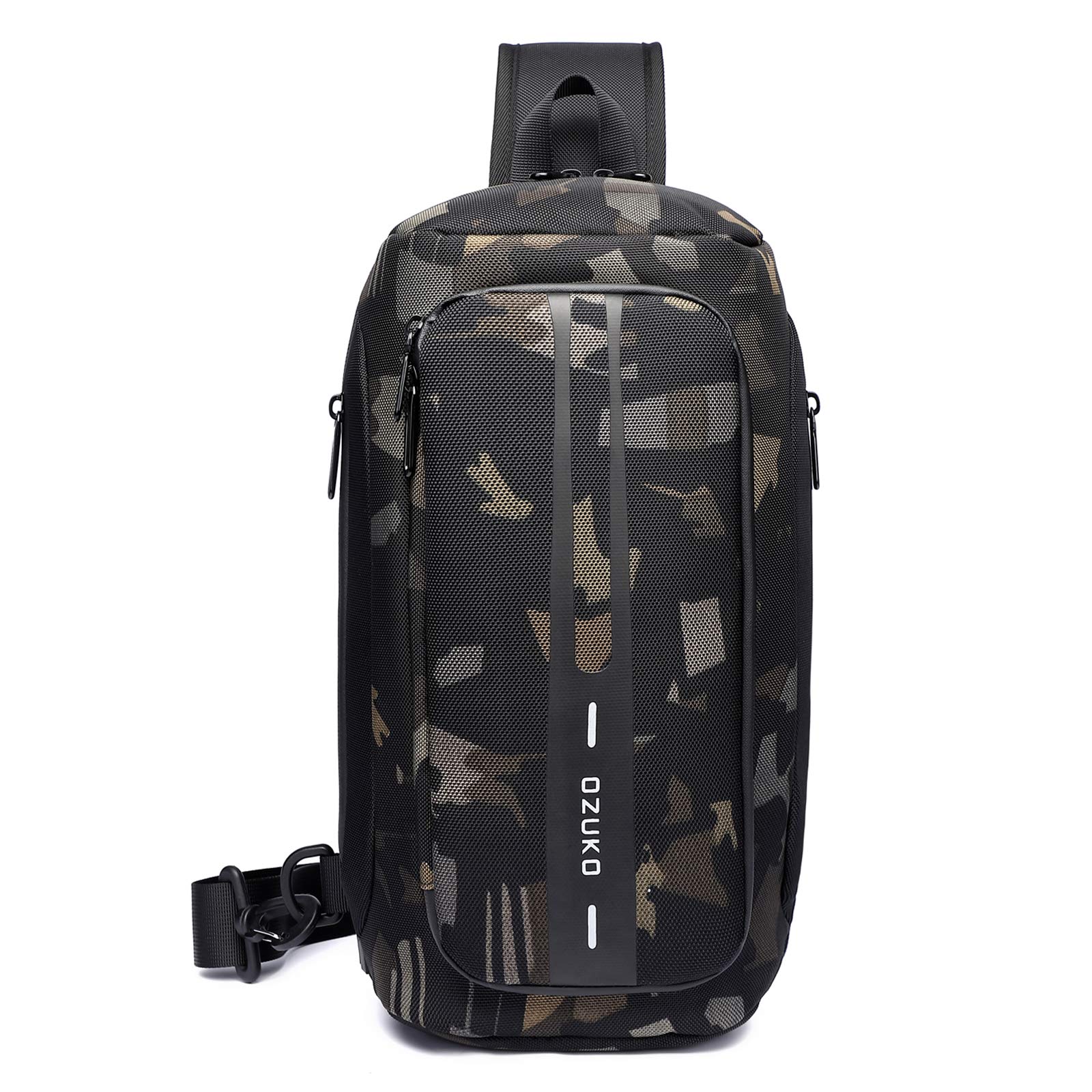 FANDARE Antifurto Zaino Monospalla Zaino Spalla con USB Grande Capacità Borsa a tracolla Uomo Donna Sling Bag Business Borsello a tracolla Borsa a Spalla per Trekking Ciclismo Viaggio Sports Durevole