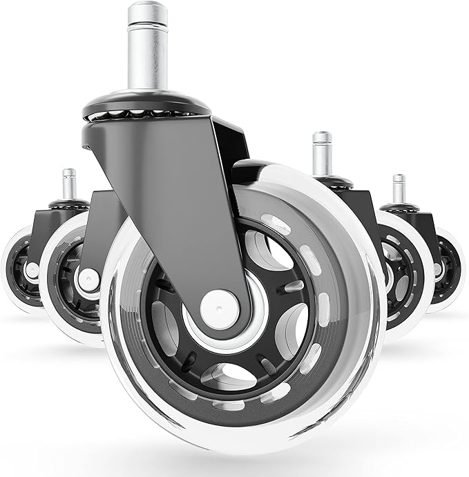 5er-Set Bürostuhl Rollen - Rollerblade Style Für Holzöden & Teppich
