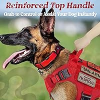 Vista 98 de rabbitgoo Tactical Dog Harness for Large, Heavy Duty Pet Harness with Handle, No-Pull Service Vest Large Breed, Adjustable Military Dog Vest for