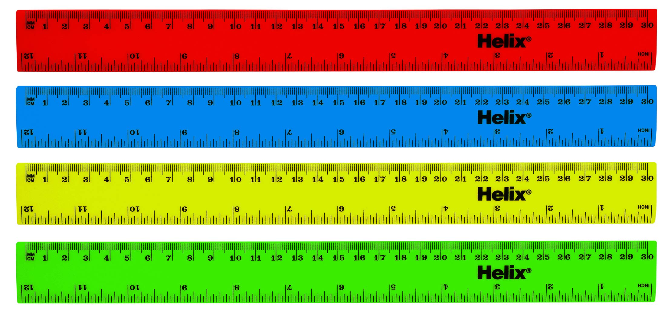Helix J03050 Lineal, transparent, 15 cm Bunt 30 cm