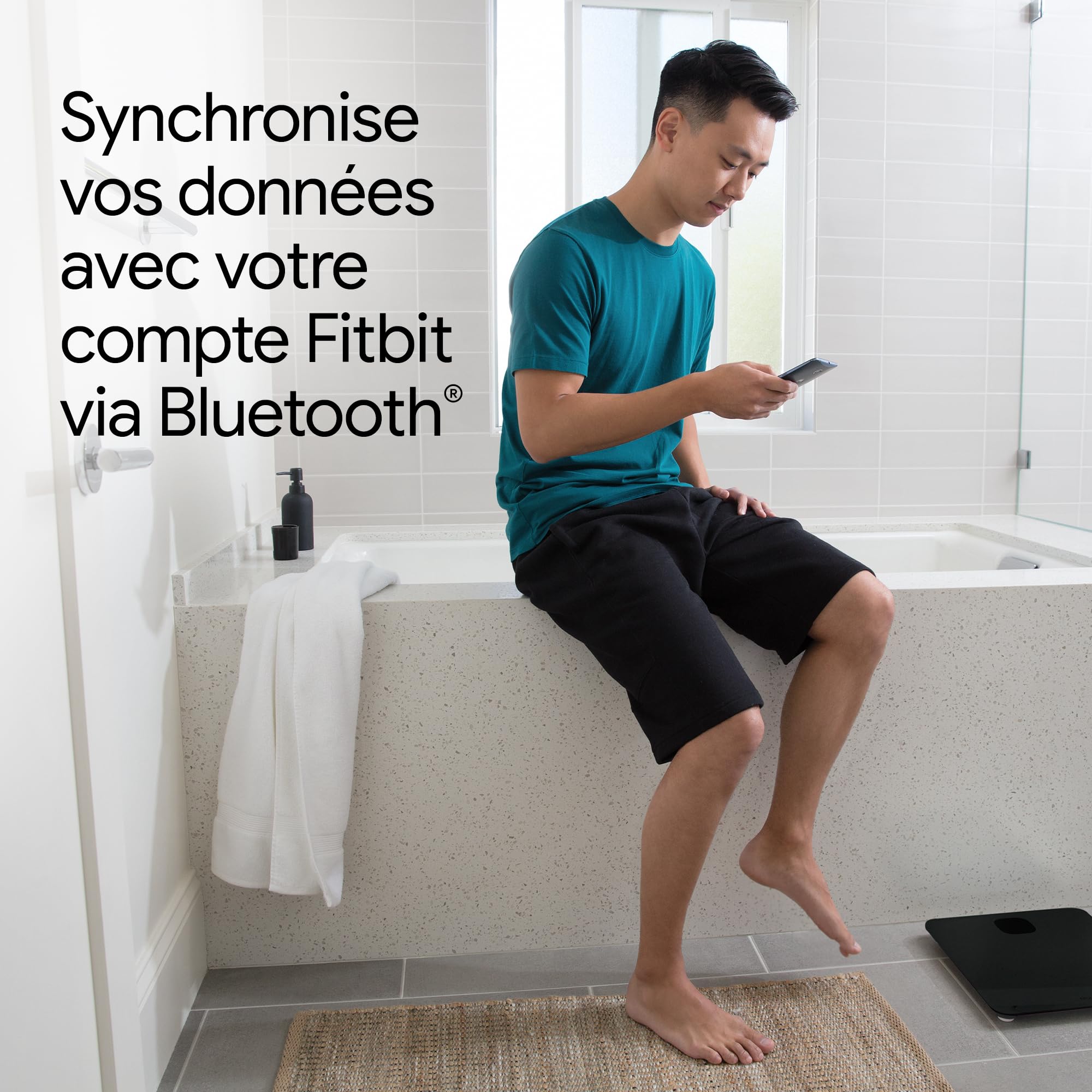 Fitbit Aria Air Carré Noir Pèse-personne électronique pas cher
