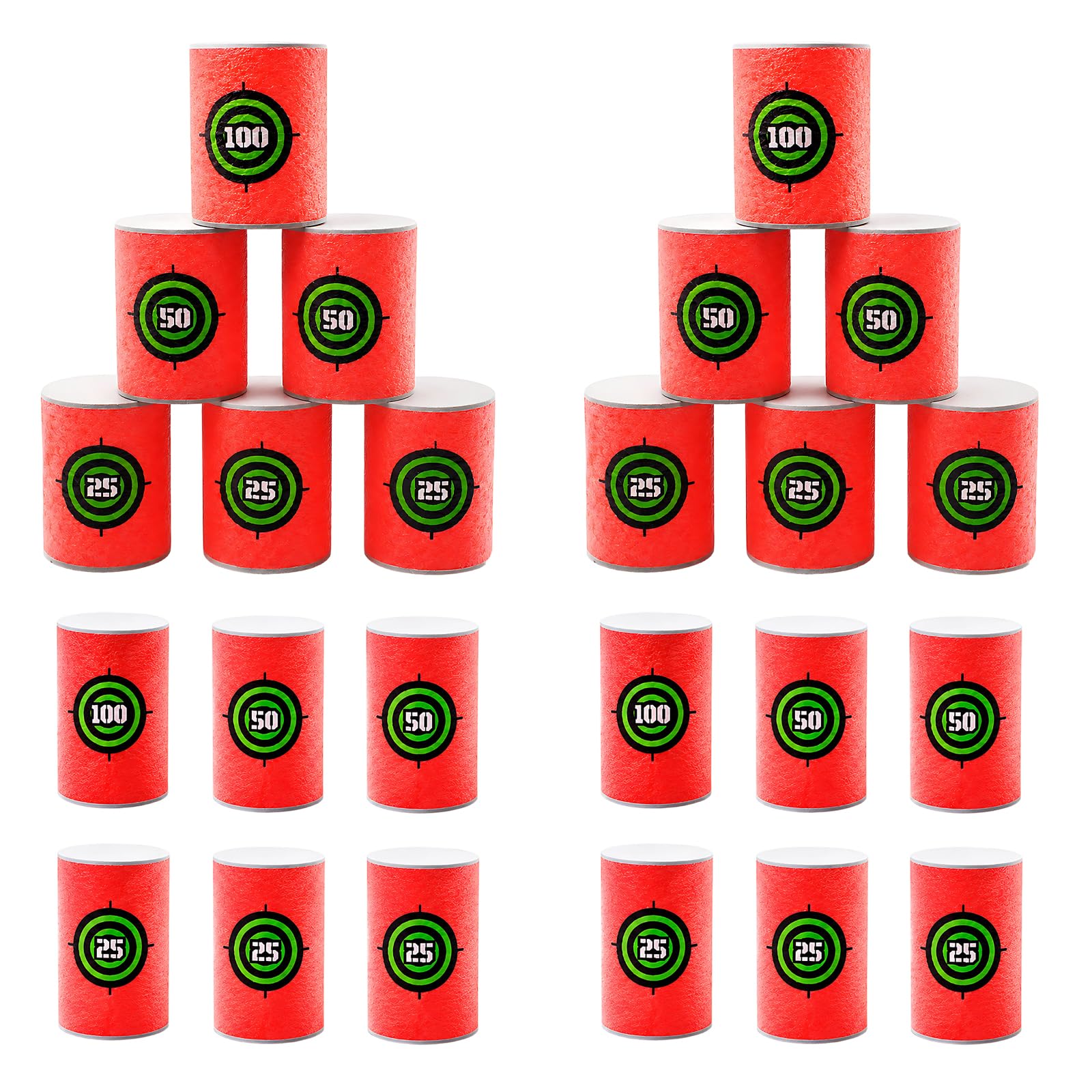 24PCS Soft Targets, Target Set for Indoor Practice, Lightweight Aim Training Targets for Family Activity, Portable and Easy to Store