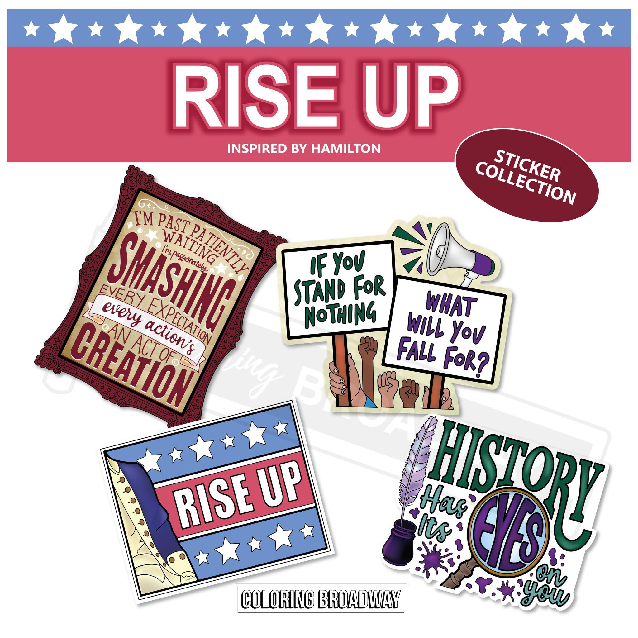 Stickers Hamilton Broadway de qualité supérieure en vinyle découpé