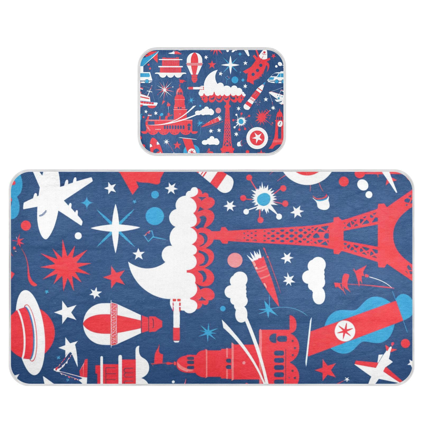 Red and White 4th of July Independence Day Cooling Baby Mattress Pee Training 28