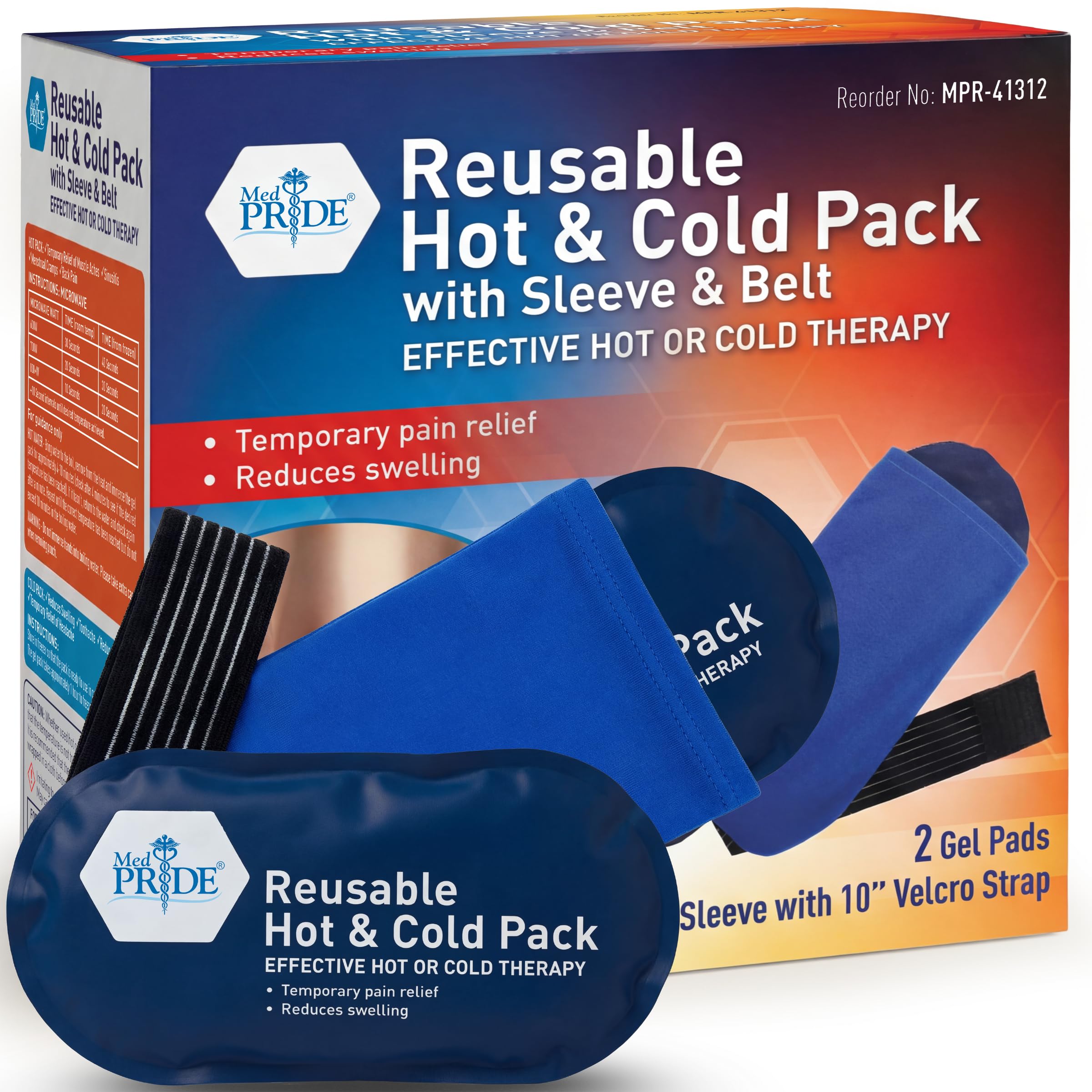 Amazon.com: MED PRIDE Reusable Hot Gel Pack and Cold Therapy Belt