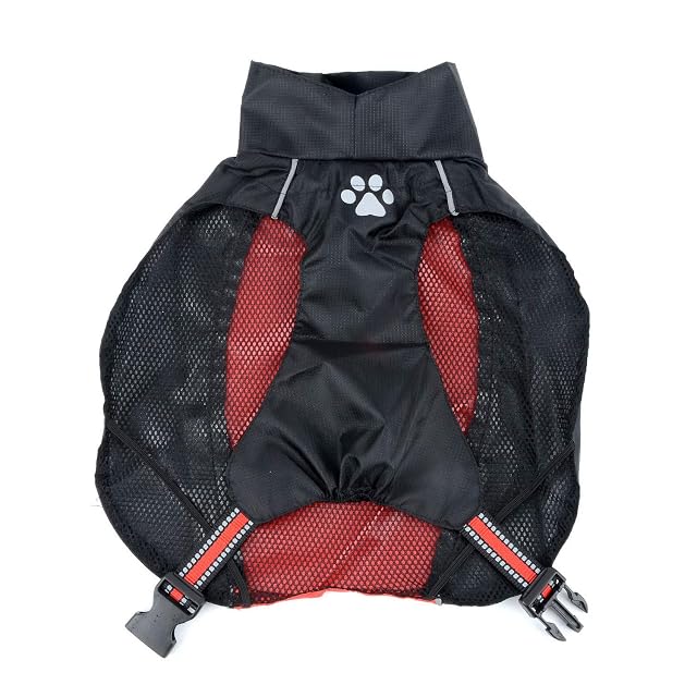 Foto 3 de 8 de Zunea Impermeable Chubasqueros para Perros Grande Mediano Reflectante Chaleco Ligero con Forro de Malla…