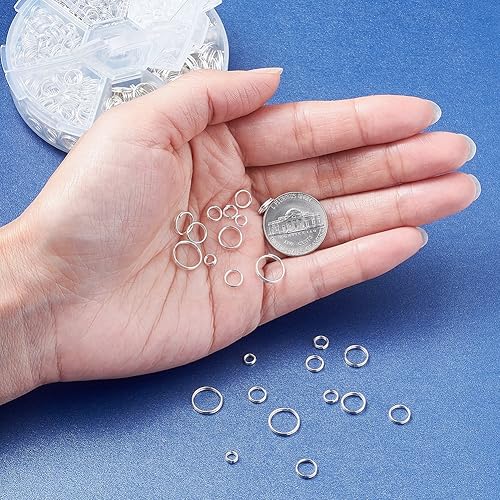 Miniatura 7 de Pandahall - 1 caja de anillos divididos de hierro de doble bucle redondo para hacer joyas de 0.157 in/0.197 in/0.236 in/0.276 in/0.315 in/0.394 in