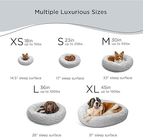 Miniatura 4 de Best Friends by Sheri The Original Calming Donut - Cama para gatos y perros en piel de visón lux, extra pequeña de 18 pulgadas