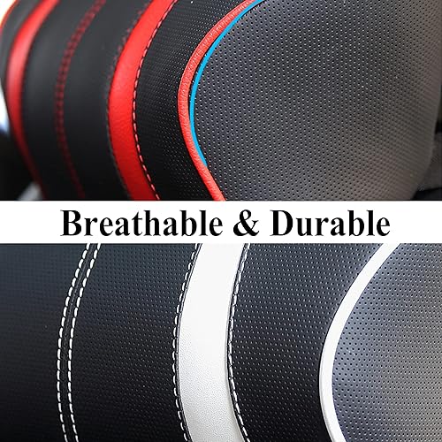 Miniatura 4 de Almohada de coche con asiento de espuma viscoelástica, soporte para cabeza y cuello, cojín para reposacabezas automático, silla de viaje para el