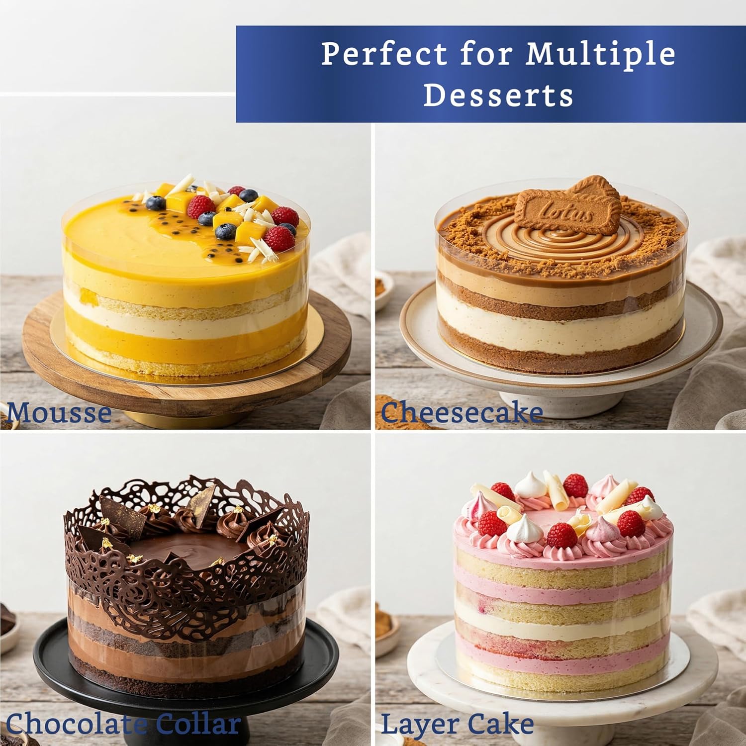 Cake Collar in - Acetate Roll - Acetate Sheets for Baking - Cake Wrapping
