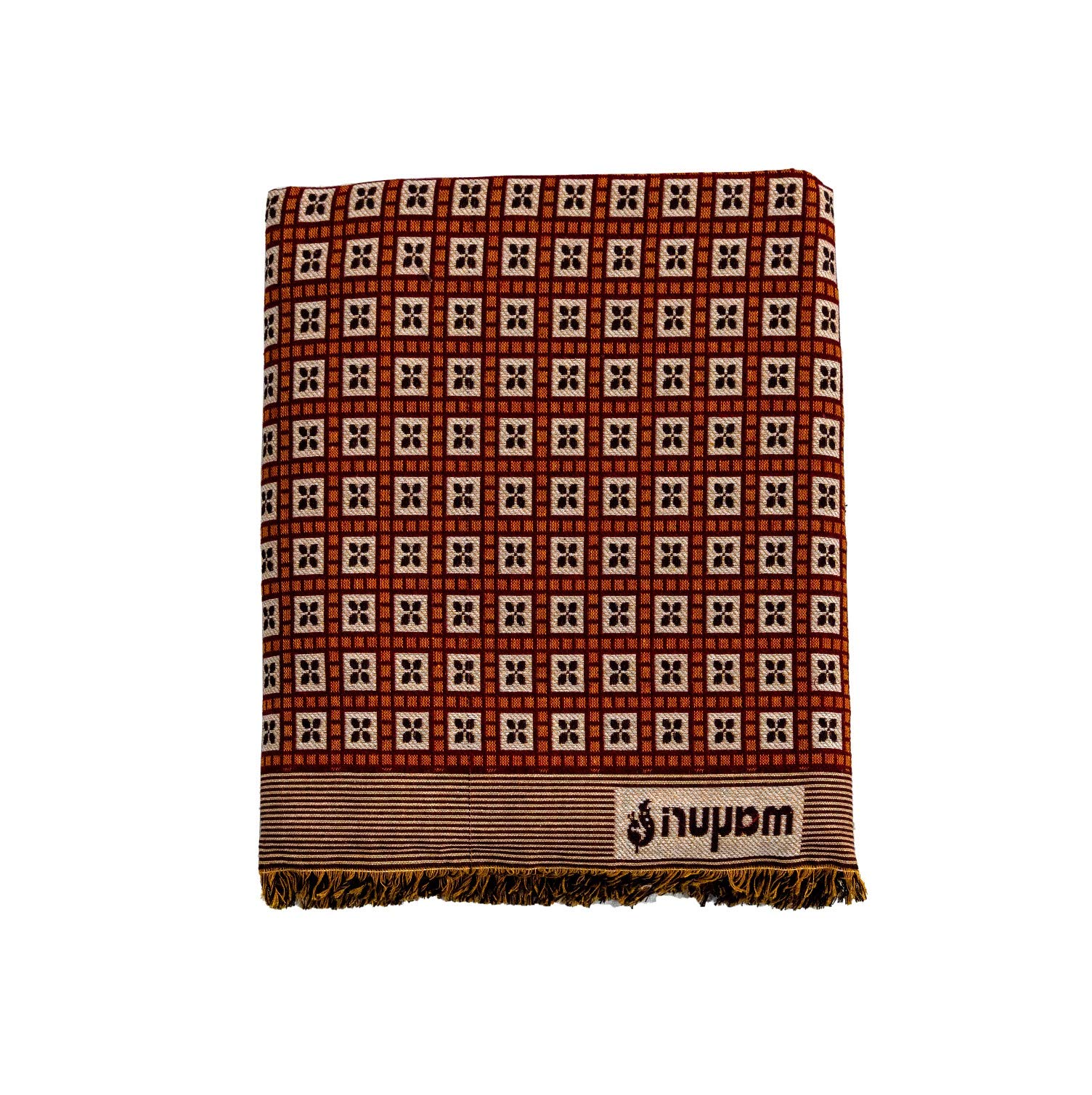 Varunavi Solapur Chaddar Cotton All Season AC Blanket Queen Size Top Sheet 90 in X 108 in (230 cm X 260 cm) (Maroon)-image-33