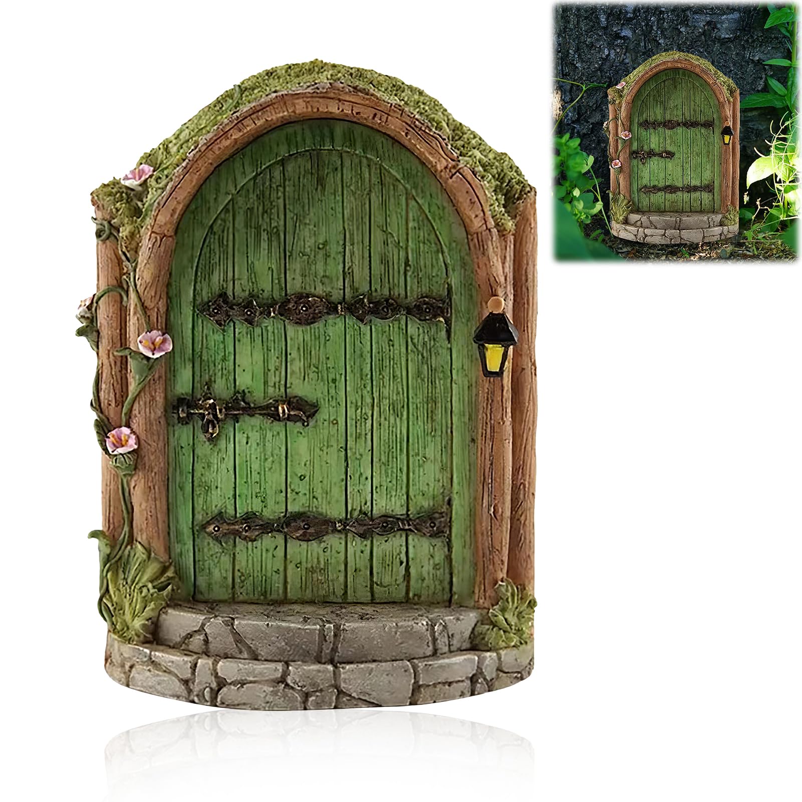 Fairy Door Wooden Elf Doors for Miniature Garden Yard Ornaments - Indoor/Outdoor Garden Art Trees & Potted Plants - Magical Elves Decoration
