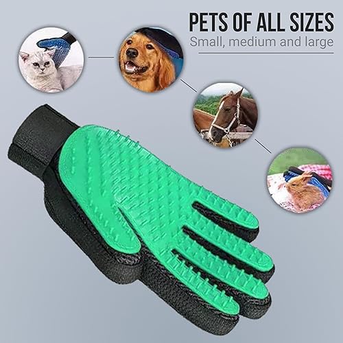 Miniatura 5 de Fluffy Buddy Guantes de aseo para mascotas para perros y gatos, guantes para quitar el pelo de masaje suave para quitar el pelo y lavar, pelo largo