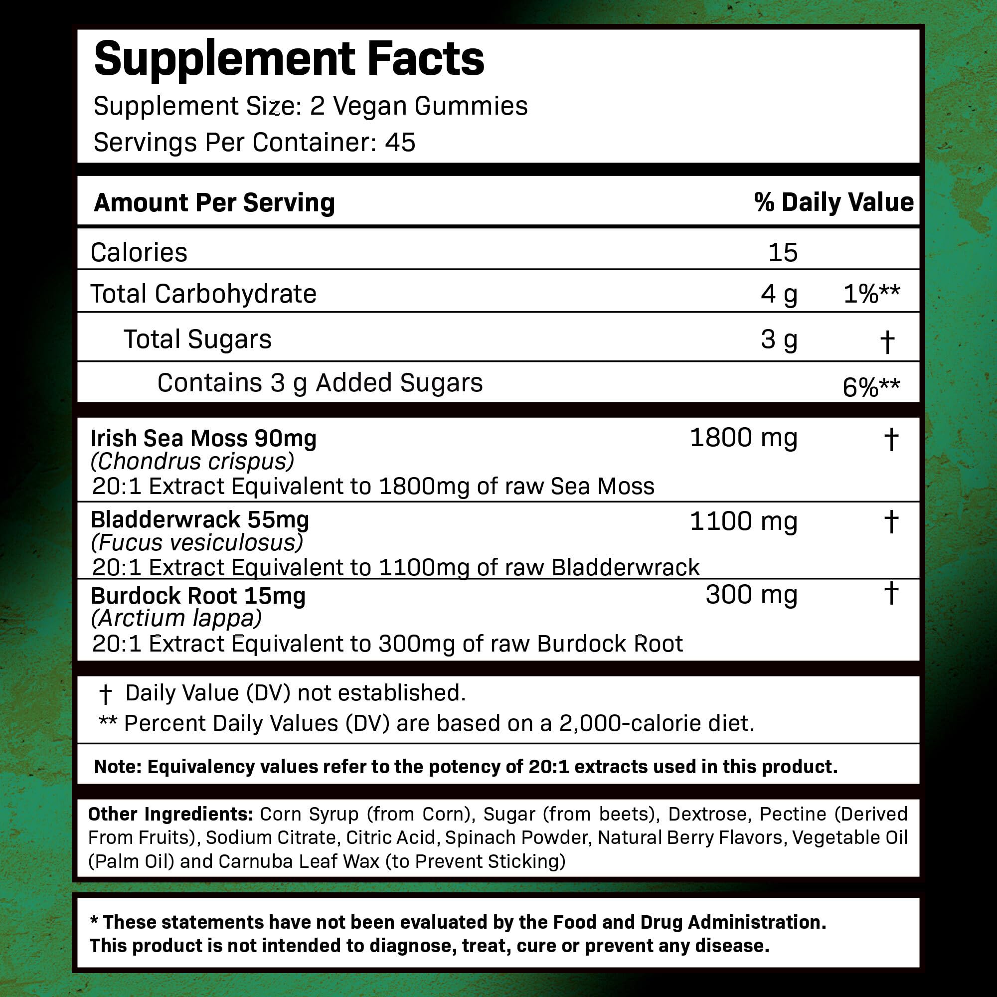 WELLNESS LABSRX Irish Sea Moss Gummies 3200mg, Mixed Berry Flavor, 90 Count — Amazon image 4