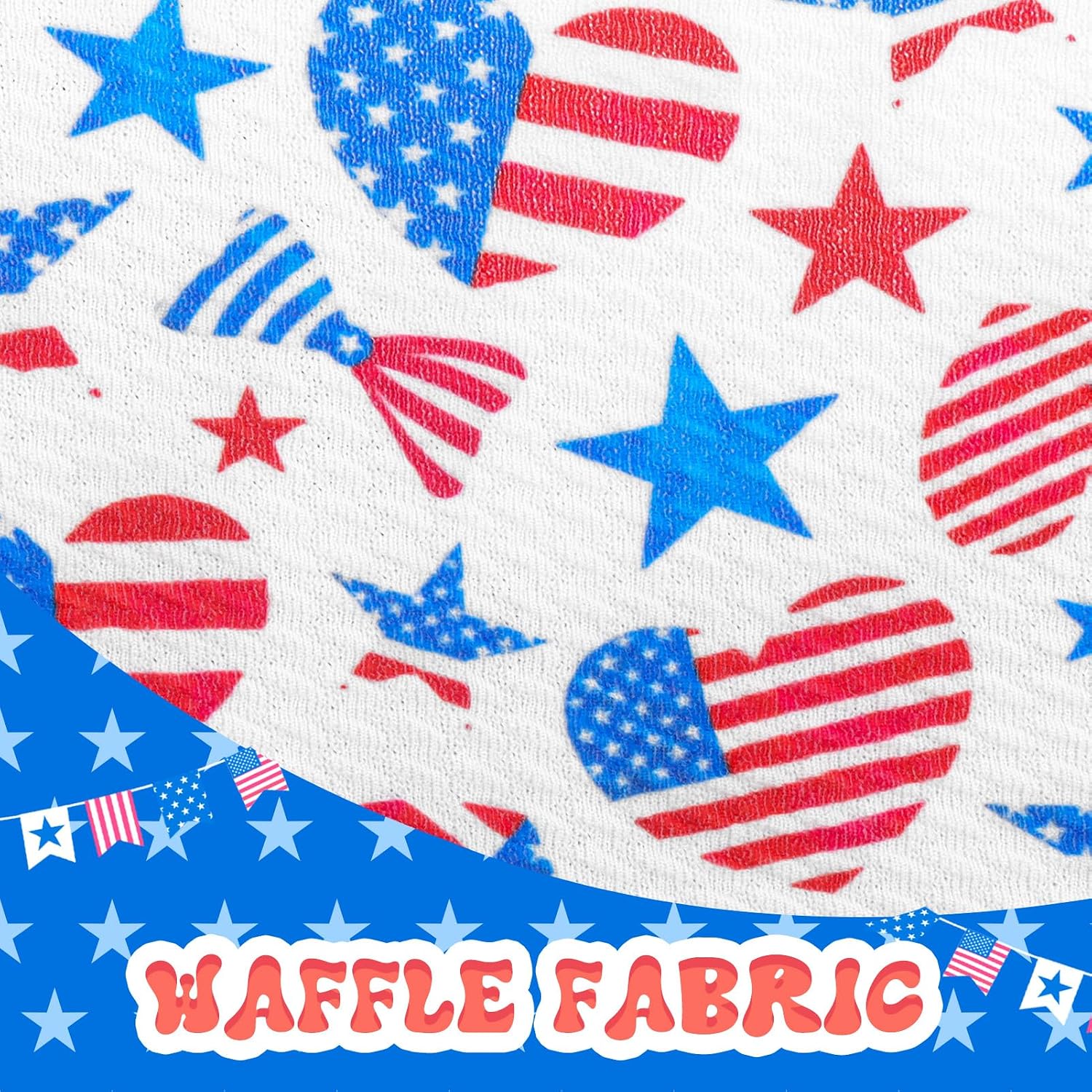 YanJie 7'' 1pcs 4th of July Baby Headbands Girl Hair Accessories with American Flag in Heart Patterns Independence Day Toddler Hair Wrap Girl Outfits