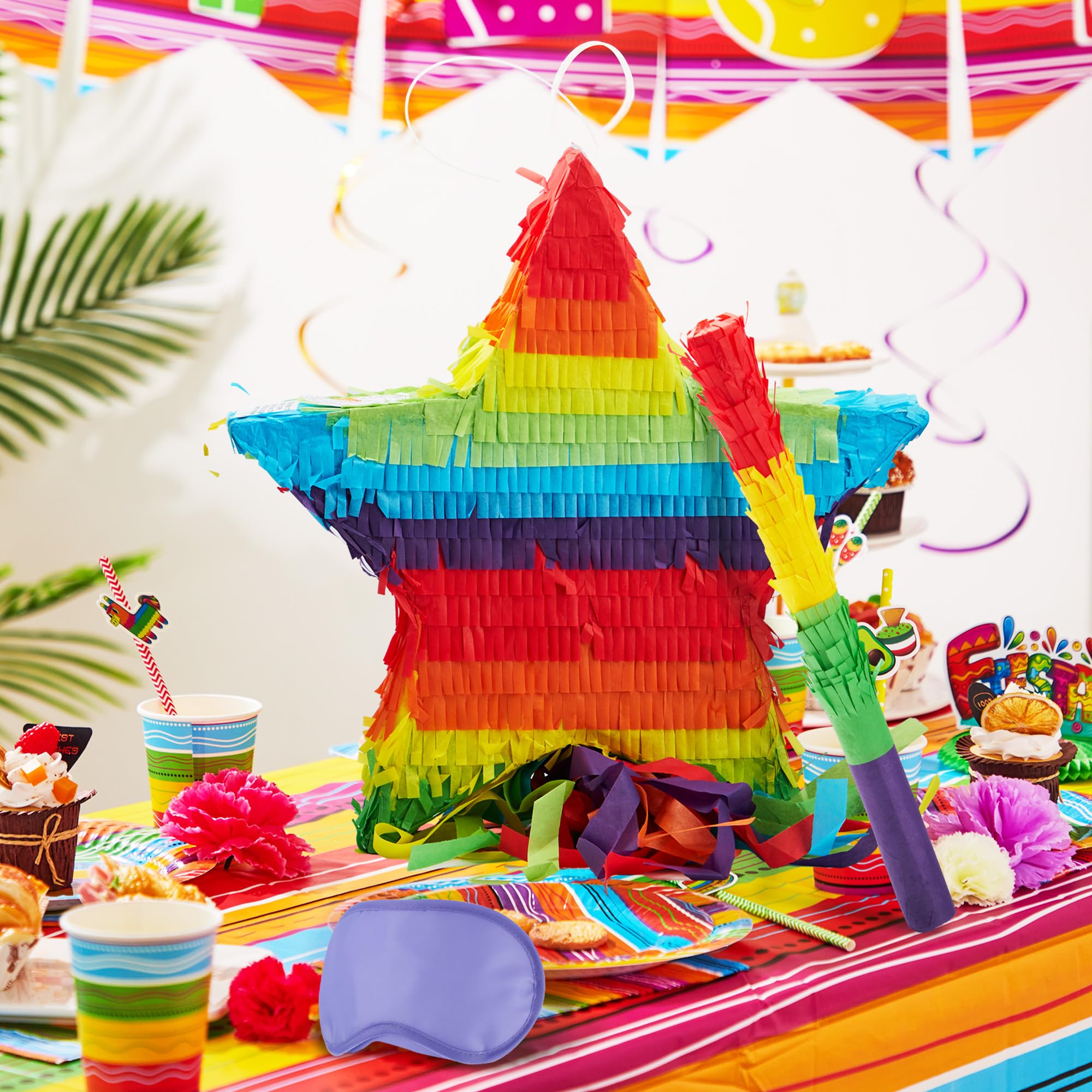 Cinco De Mayo Star Piñata para Fiesta Taco, Suministro para Luau, Accesorios de Fotos, Tema Mexicano, Festivales de Carnavales, Evento de Martes de Tacos