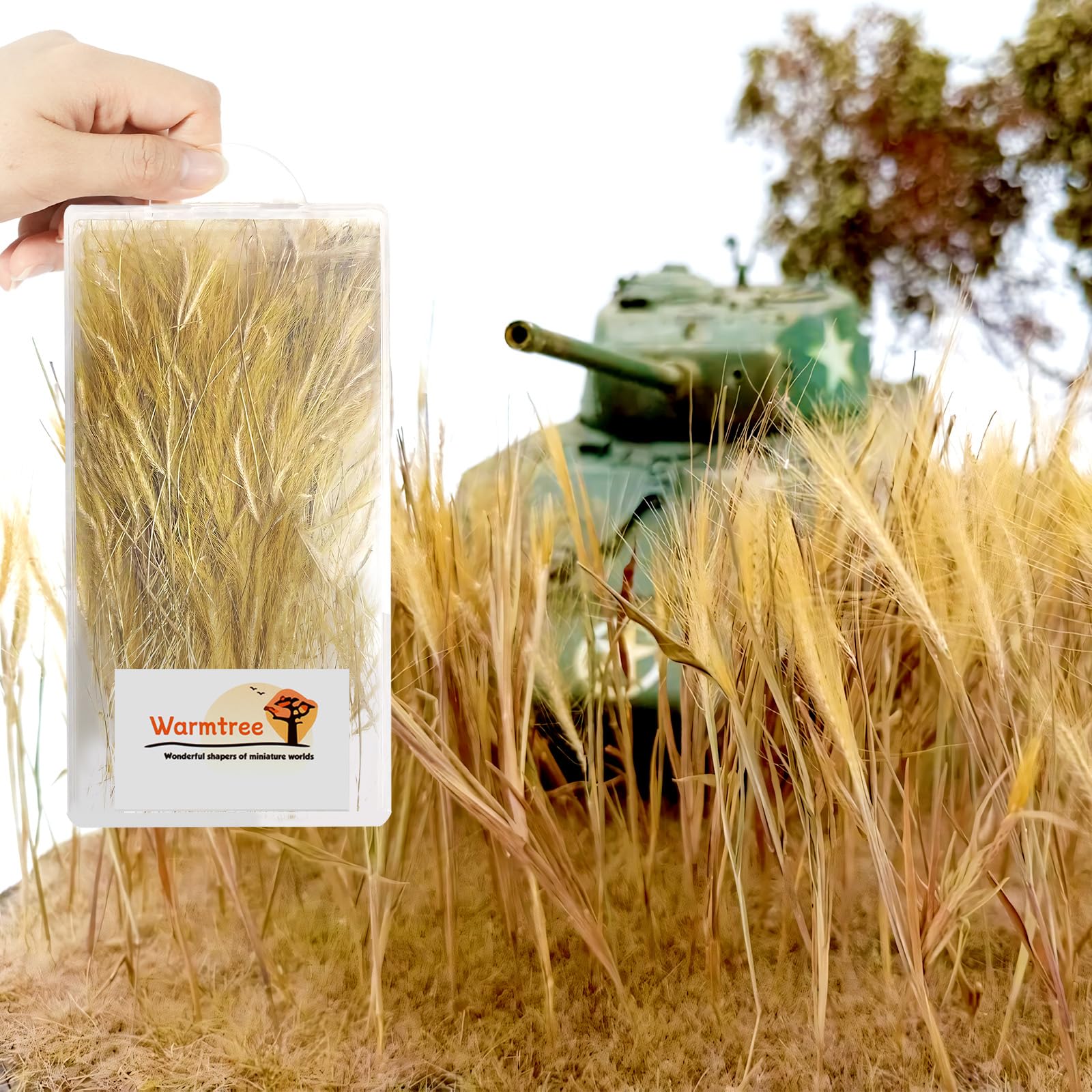 Warmtree Static Grass - Miniature Shrubs & Grass Model for Diorama Supplies, Train Landscape, Military Layout