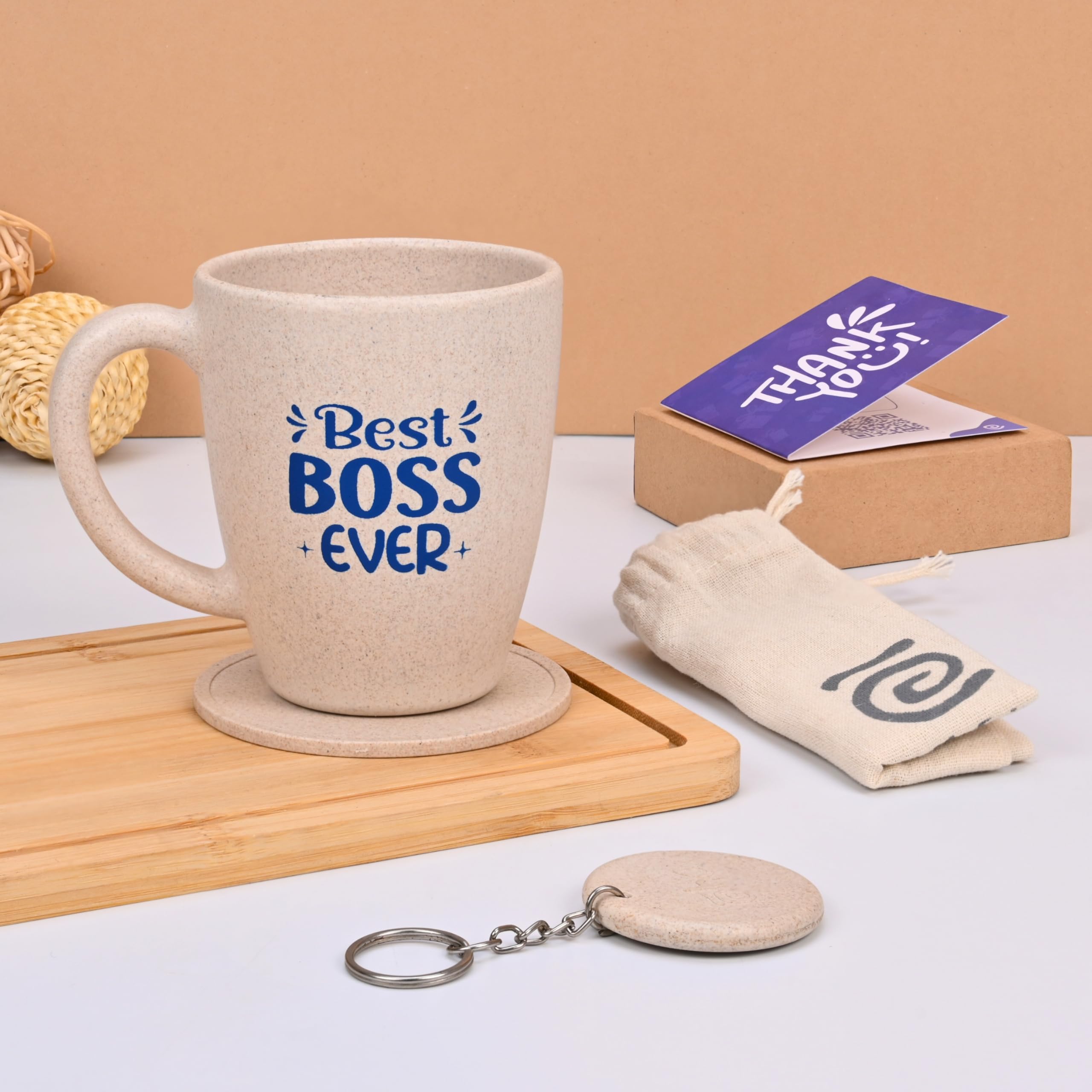 Eha Earth- Friendly Best Boss Ever Mugs for Coffee | Gift Items for Boss | Birthday Gift for Men | Gifts for Sister | Set of 1 | 300 ml | Coffee Mug | Made with Rice Husk| Sand Castle (B0DGYSNTS9) Amazon Price History, Amazon Price Tracker
