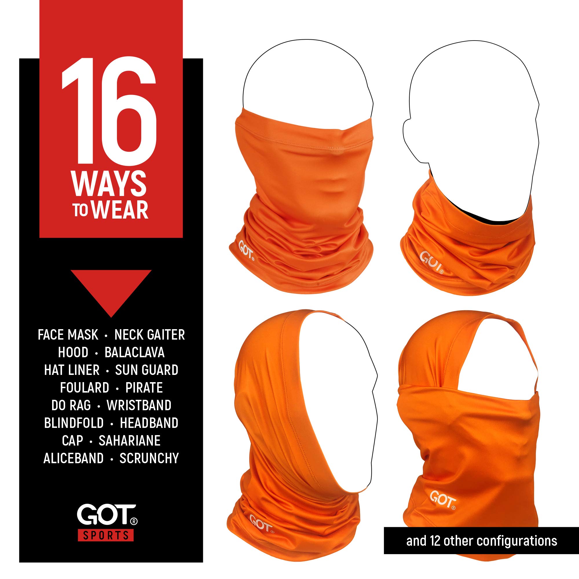 GOT Sports - Braga de cuello para pesca, protección solar factor 50+, máscara facial UV, para hombres y mujeres, cubierta facial de camuflaje