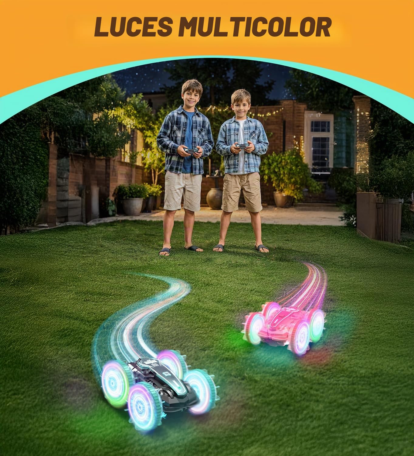 Vehículo anfibio Coche teledirigido 3 + años, RC Auto Car Toys a partir de 3, 4, 5, 6, 7, 8, 9 años, regalo de Navidad, niño de 3 años, juegos al aire libre para niños, playa, juguetes acuáticos