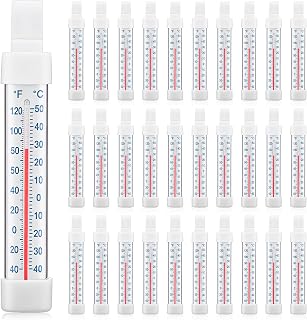 Relaxweex 30-Pack Fridge Freezer Thermometers - Accurate Analog Hanging Dual Scale °F/°C (-40°F to 122°F) for Kitchen Coolers