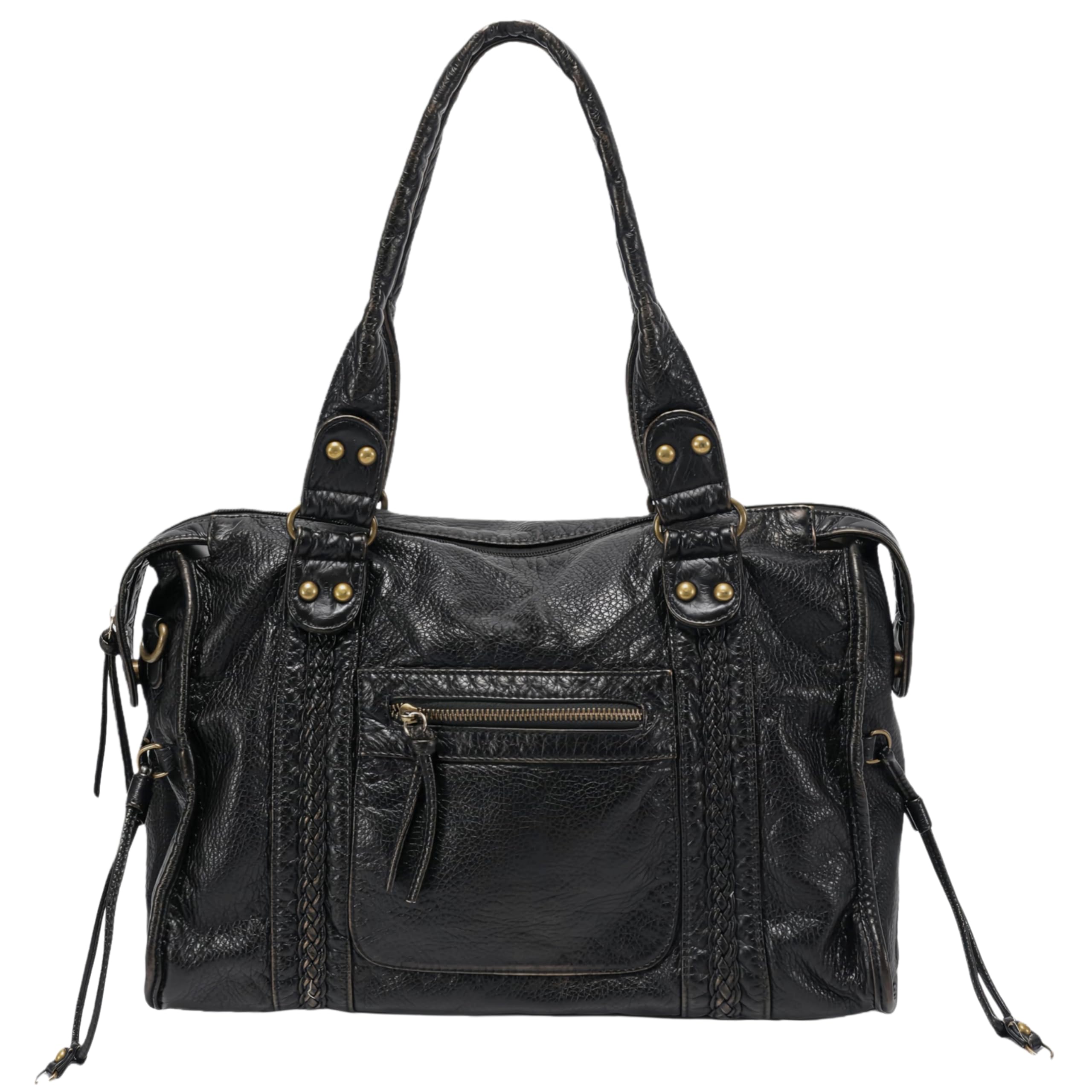 JOLLQUE Handtasche Damen für Frauen,Große Retro Gewaschen Leder Vintage Tasche,Vintage Y2K Sommer Hobo Schulter Arbeitstaschen