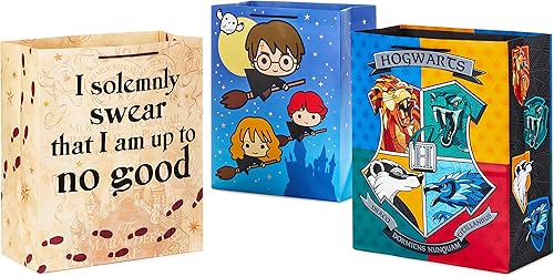 Miniatura 5 de Hallmark Paquete de papel de regalo y bolsas de regalo de Harry Potter (paquete de 3 papel de regalo, paquete de 3 bolsas de regalo)