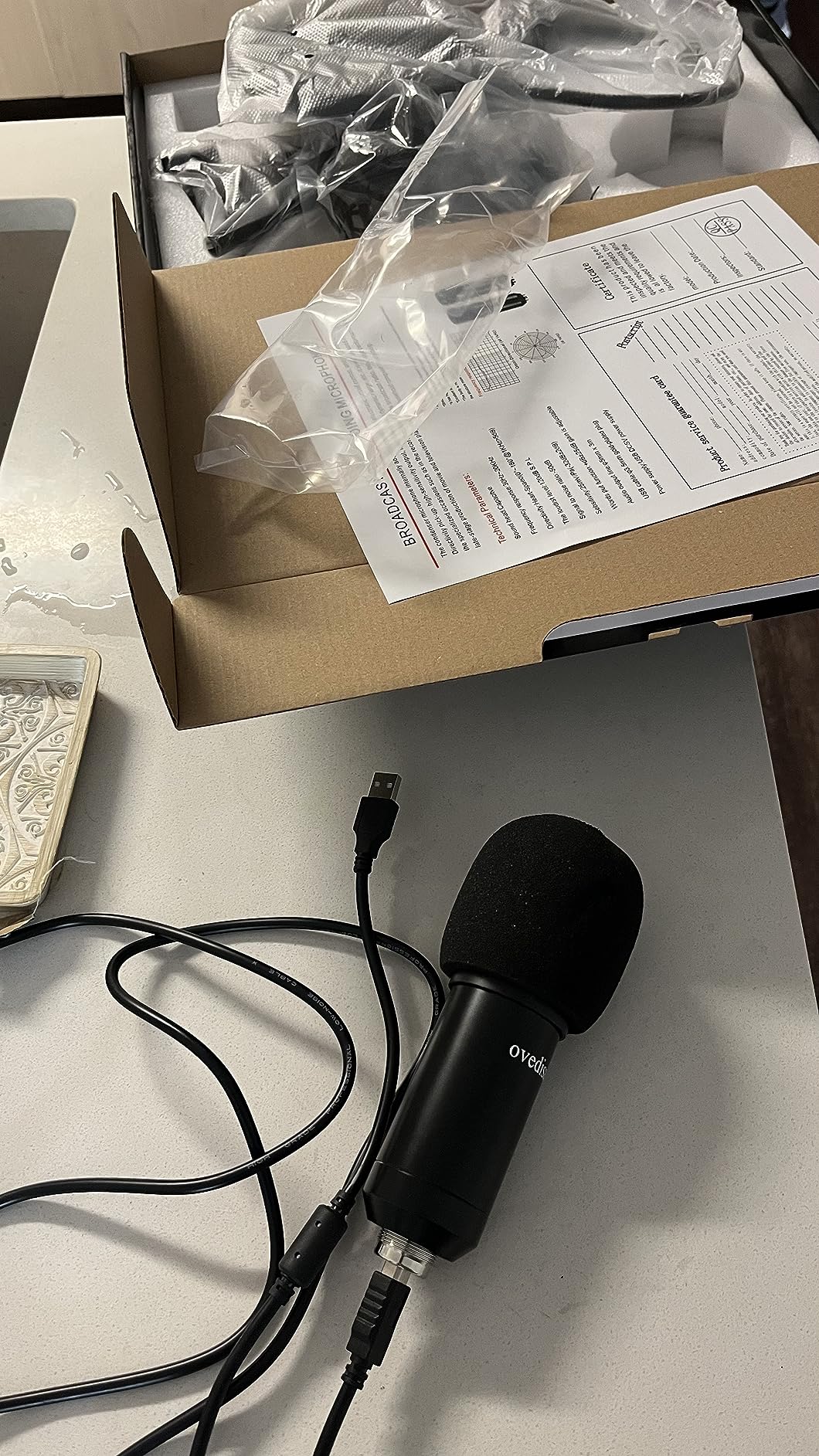 9/mo Finance ovedisa USB Microphone, Professional 192kHz/24Bit Plug