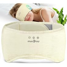 MUSICOZY Bluetooth 5.4 Sleep Mask Headphones, Seaweed Fiber Comfort Design