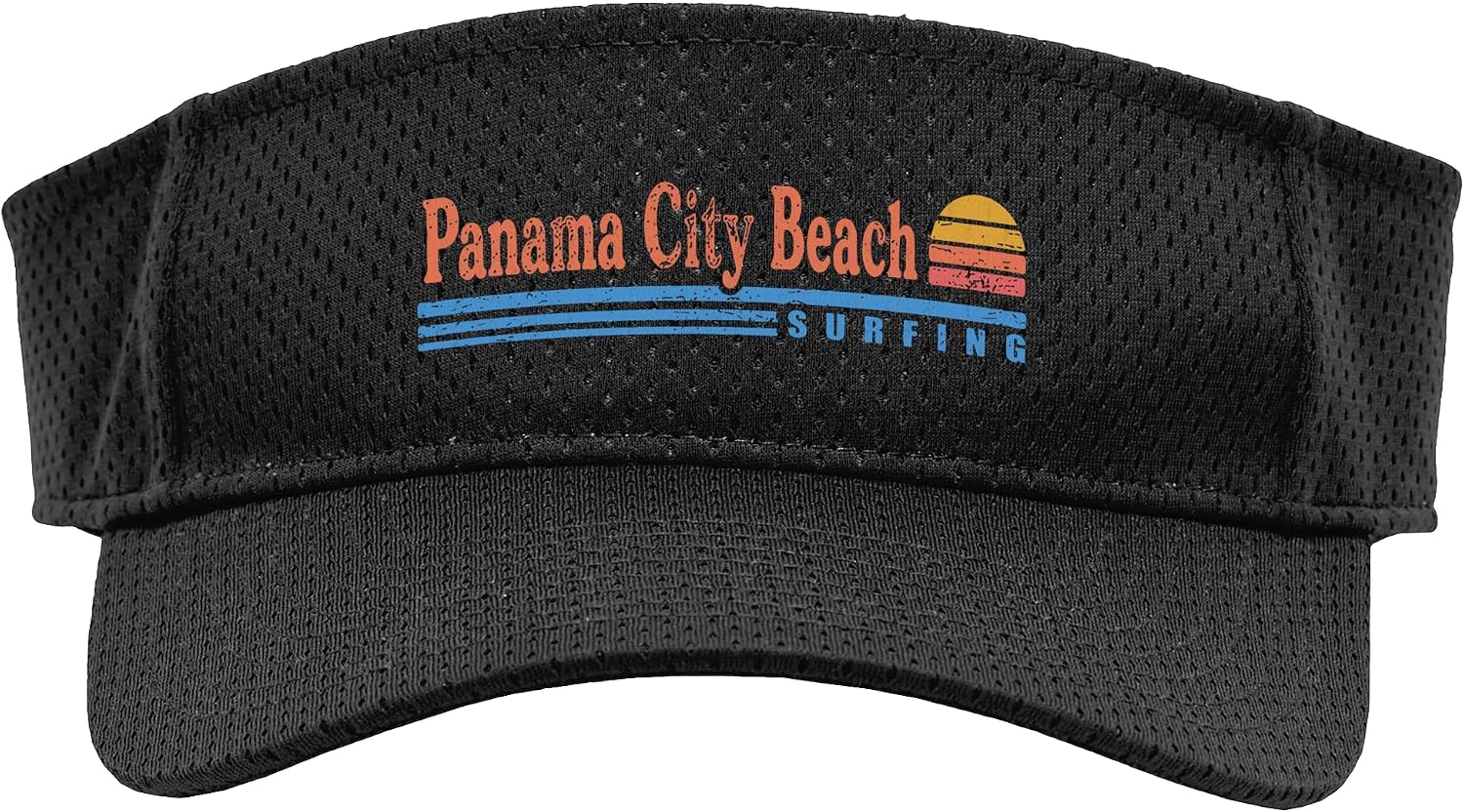 Panama City Beach Surfing Vintage Retro Beach Sunset Sport Sun Visor