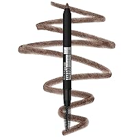 Vista 1 de Maybelline TattooStudio Waterproof Eyebrow Pencil, Sharpenable, Longwear, Long Lasting, Pigmented Eyebrow Pencil for Defined Brows, Medium Brown, 1
