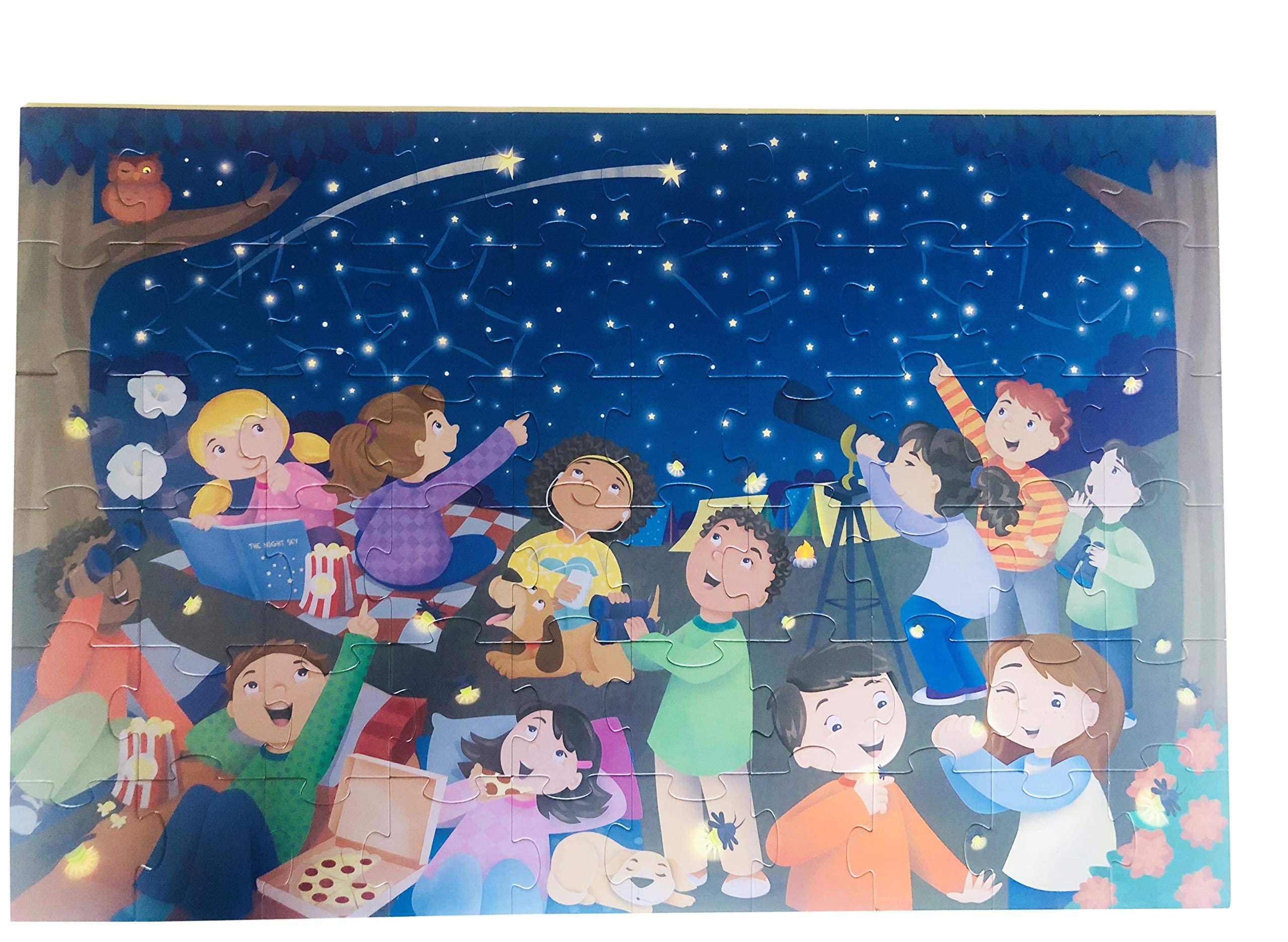PLAYQID Starry Sleepover Jumbo Giant Jigsaw Floor Puzzle 60 Huge